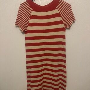 Kate Spade Vibrant Red and Cream Dress